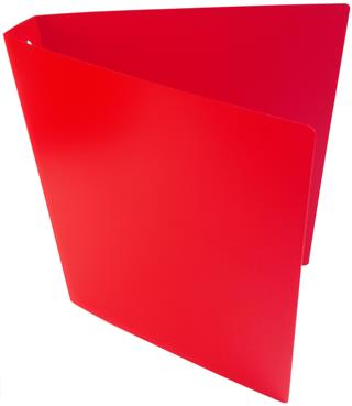 A4 Portrait Red Polypropylene Ring Binder, 750 micron cover with 30mm 4 round ring