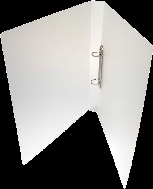 Donside Pockets A4 Portrait White Polypropylene Ring Binder 15mm 2 D ring