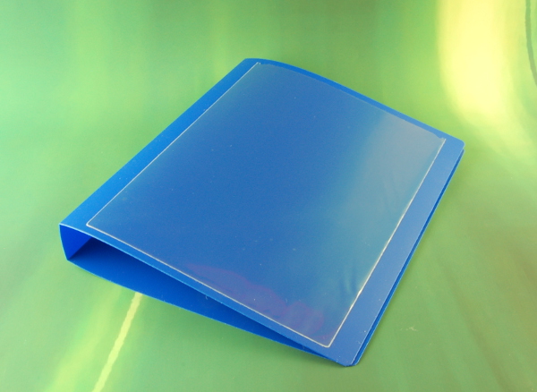 A4 Portrait Blue Polypropylene Ring Binder 25mm capacity 2 D ring with Cover and Spine Pockets