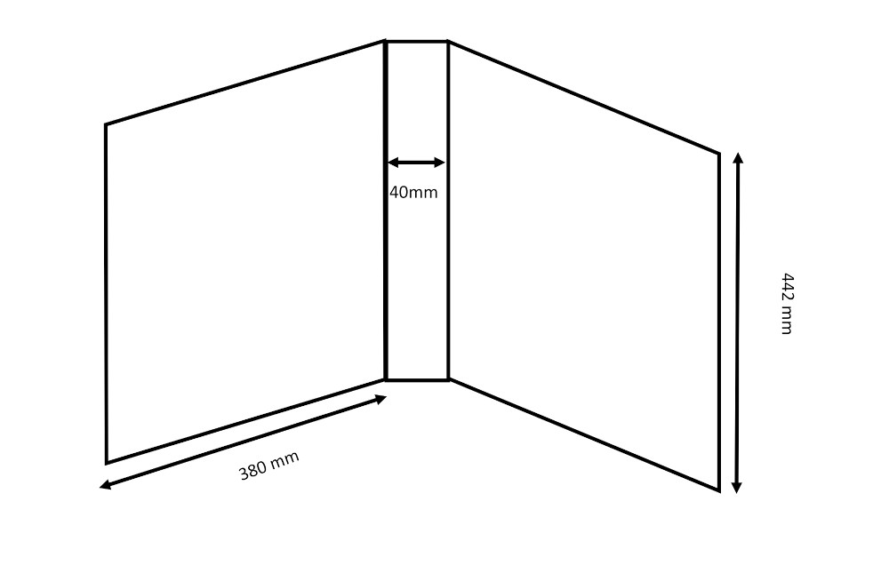 A3 Portrait Deluxe quality padded PVC Binder with 25mm 4 D ring