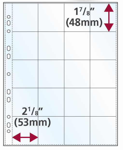 A4 Portrait 110 micron polypropylene photo album page - 20 Pocket (Sample)