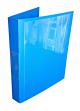 A4 Portrait Blue Polypropylene Ring Binder 25mm capacity 2 D ring with Cover and Spine Pockets - view 1